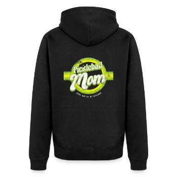 Pickleball Mom Stay Out Of My Kitchen Shirt - Unisex Premium Organic Zip Hoodie - black - Back - Nico (187cm)