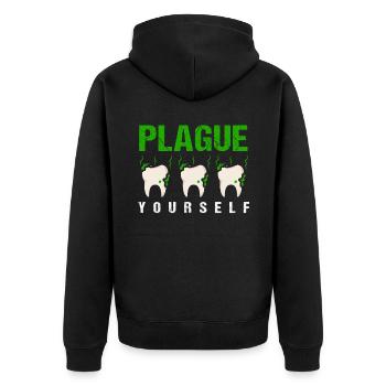 Dental Dentist Gift - Unisex Premium Organic Zip Hoodie - black - Back - Nico (187cm)
