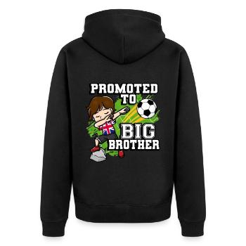 Promu au big brother soccer player United - Veste à capuche bio Premium Unisexe - noir - Dos - Nico (187cm)