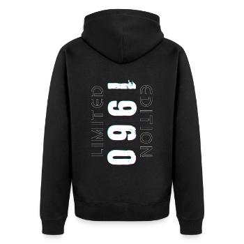 Édition Limitée Année de Naissance 1960 Cadeau Hommes - Veste à capuche bio Premium Unisexe - noir - Dos - Nico (187cm)