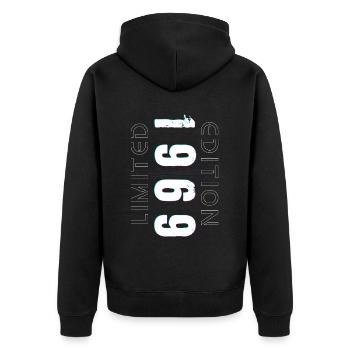 Édition Limitée Année de Naissance 1969 Cadeau Hommes - Veste à capuche bio Premium Unisexe - noir - Dos - Nico (187cm)