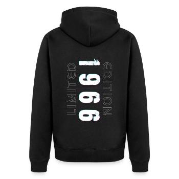 Édition Limitée Année de Naissance 1966 Cadeau Hommes - Veste à capuche bio Premium Unisexe - noir - Dos - Nico (187cm)