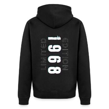 Édition Limitée Année de Naissance 1968 Cadeau Hommes - Veste à capuche bio Premium Unisexe - noir - Dos - Nico (187cm)