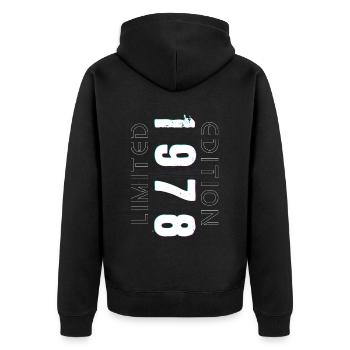 Édition Limitée Année de Naissance 1978 Cadeau Hommes - Veste à capuche bio Premium Unisexe - noir - Dos - Nico (187cm)