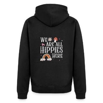 Hippie - Veste à capuche bio Premium Unisexe - noir - Dos - Nico (187cm)