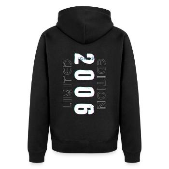 Édition Limitée Année de Naissance 2006 Cadeau Hommes - Veste à capuche bio Premium Unisexe - noir - Dos - Nico (187cm)