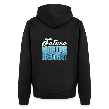 Biologie marine - Veste à capuche bio Premium Unisexe - noir - Dos - Nico (187cm)