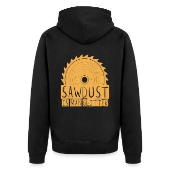 Saw Dust Is Man Glitter Wood Carver Citations - Veste à capuche bio Premium Unisexe - noir - Dos - Nico (187cm)