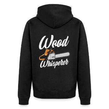 Citations de Wood Whisperer - Veste à capuche bio Premium Unisexe - noir - Dos - Nico (187cm)
