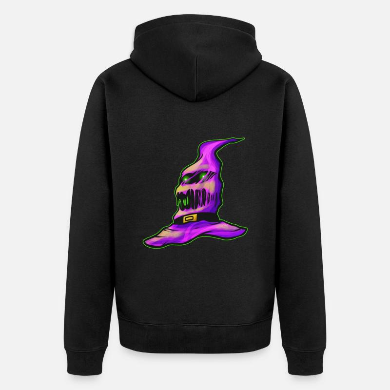 Purple Evil Witch a Halloween - Veste à capuche bio Premium Unisexe - noir