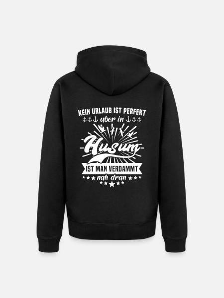 Husum - Unisex Premium Bio Zip Hoodie - Schwarz