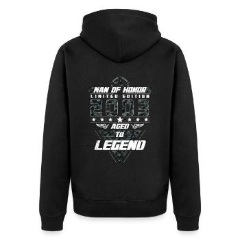 Man of Honor Year of Birth 2003 Camouflage Gift - Unisex Premium Organic Zip Hoodie - black - Back - Nico (187cm)