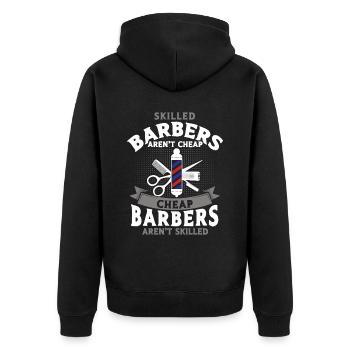 Coiffeur Disant Cadeau Salon de coiffure Coiffeur - Veste à capuche bio Premium Unisexe - noir - Dos - Nico (187cm)