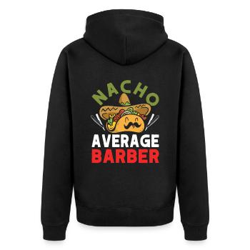 Coiffeur Disant Cadeau Salon de coiffure Coiffeur - Veste à capuche bio Premium Unisexe - noir - Dos - Nico (187cm)