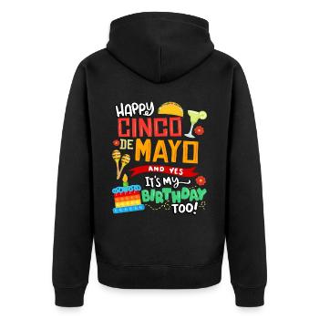 Tout le meilleur à Cinco De Mayo Et oui, je le fais aussi - Veste à capuche bio Premium Unisexe - noir - Dos - Nico (187cm)