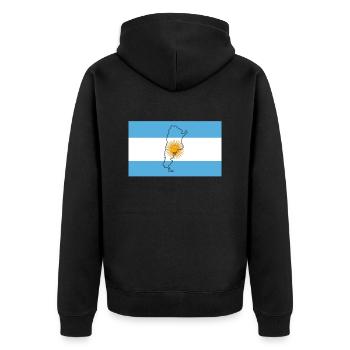 Drapeau de l’Argentine - Veste à capuche bio Premium Unisexe - noir - Dos - Nico (187cm)