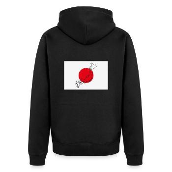 Drapeau du Japon - Veste à capuche bio Premium Unisexe - noir - Dos - Nico (187cm)