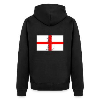 Drapeau de l’Angleterre - Veste à capuche bio Premium Unisexe - noir - Dos - Nico (187cm)