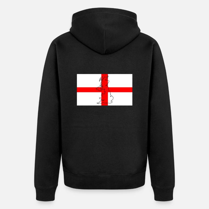 Drapeau de l’Angleterre - Veste à capuche bio Premium Unisexe - noir