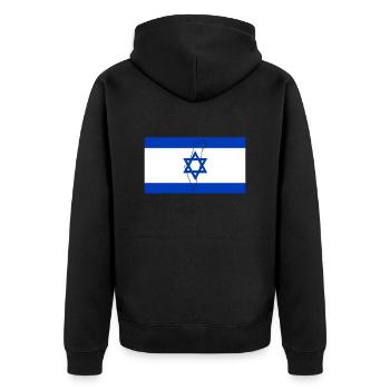 Drapeau d’Israël - Veste à capuche bio Premium Unisexe - noir - Dos - Nico (187cm)