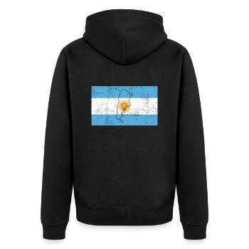 Drapeau de l’Argentine - Veste à capuche bio Premium Unisexe - noir - Dos - Nico (187cm)