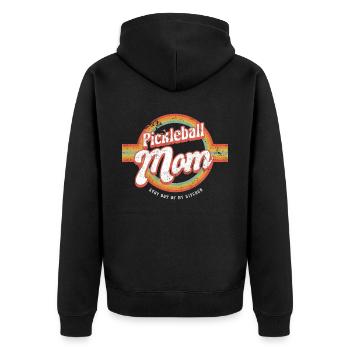 Pickleball Mom Stay Out Of My Kitchen Shirt - Unisex Premium Organic Zip Hoodie - black - Back - Nico (187cm)