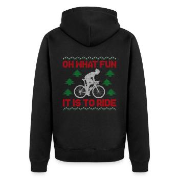 Drôle de vélo de route à vélo - Veste à capuche bio Premium Unisexe - noir - Dos - Nico (187cm)