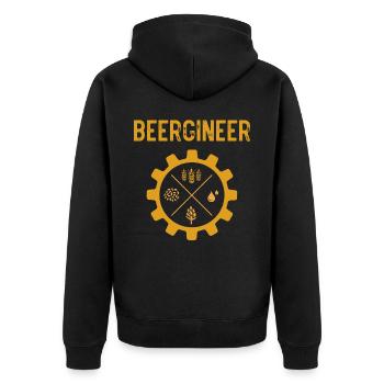 Beergenieer, bière, brasseur, bière bière, buveur de bière - Veste à capuche bio Premium Unisexe - noir - Dos - Nico (187cm)