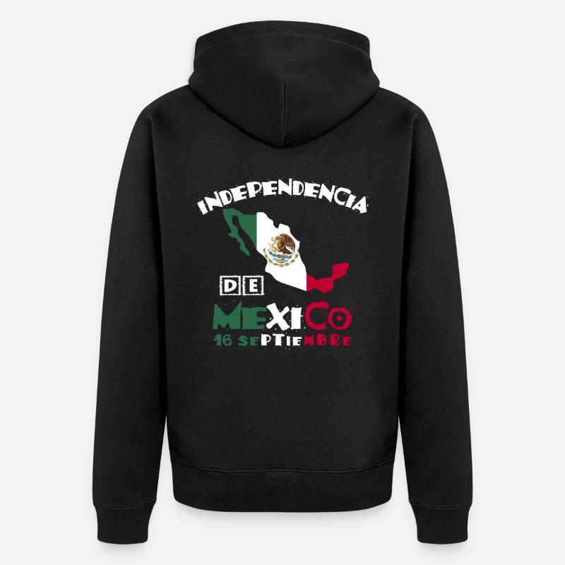 Independencia De Mexico, racines mexicaines - Veste à capuche bio Premium Unisexe - noir
