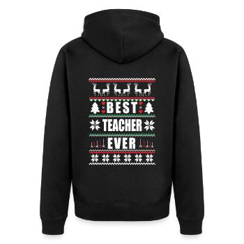 Drôle et moche Noël Meilleur professeur de tous les temps - Veste à capuche bio Premium Unisexe - noir - Dos - Nico (187cm)