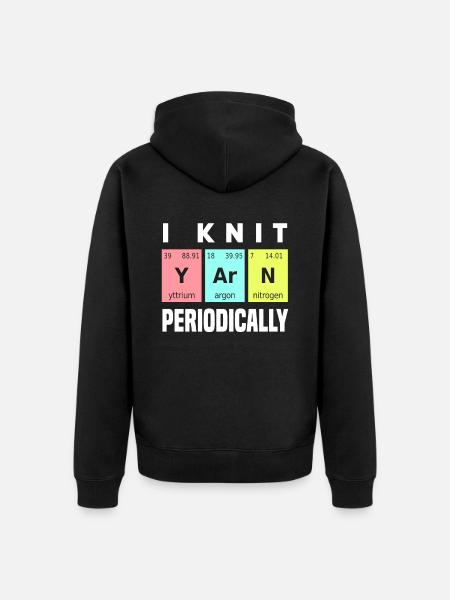 Knitting Chemical Elements Knitter - Unisex Premium Organic Zip Hoodie - black