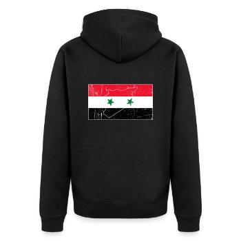 Drapeau de l’Irak - Veste à capuche bio Premium Unisexe - noir - Dos - Nico (187cm)