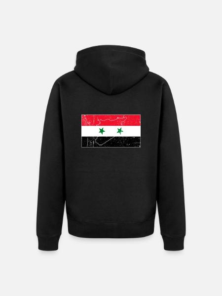 Iraq Flag - Unisex Premium Organic Zip Hoodie - black