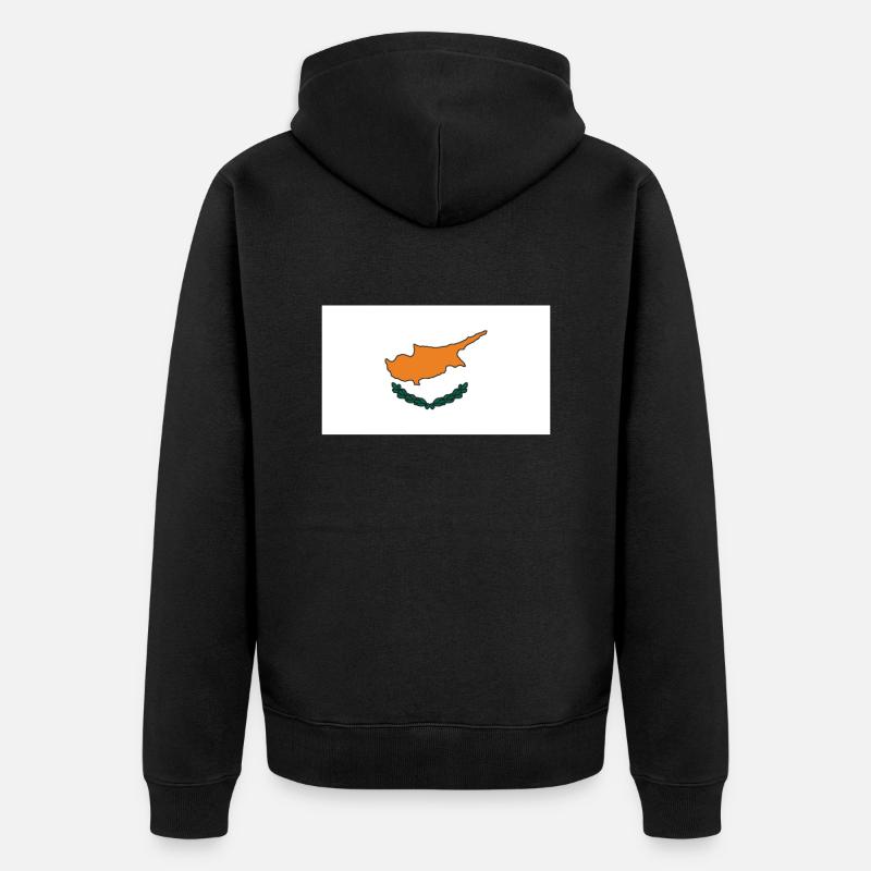 Drapeau de Chypre - Veste à capuche bio Premium Unisexe - noir