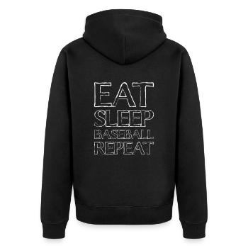 Manger du baseball du sommeil - Veste à capuche bio Premium Unisexe - noir - Dos - Nico (187cm)