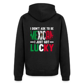 Mexique Origine mexicaine - Veste à capuche bio Premium Unisexe - noir - Dos - Nico (187cm)