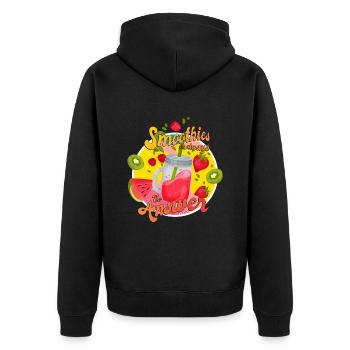 Les smoothies sont toujours la réponse Smoothie - Veste à capuche bio Premium Unisexe - noir - Dos - Nico (187cm)