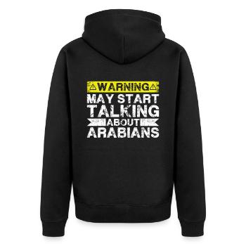 Parler des Arabes - Veste à capuche bio Premium Unisexe - noir - Dos - Nico (187cm)