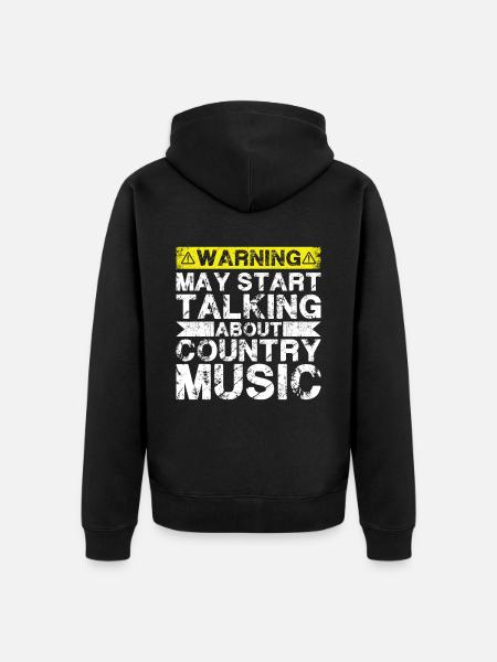 Apropos Country-Musik - Unisex Premium Bio Zip Hoodie - Schwarz