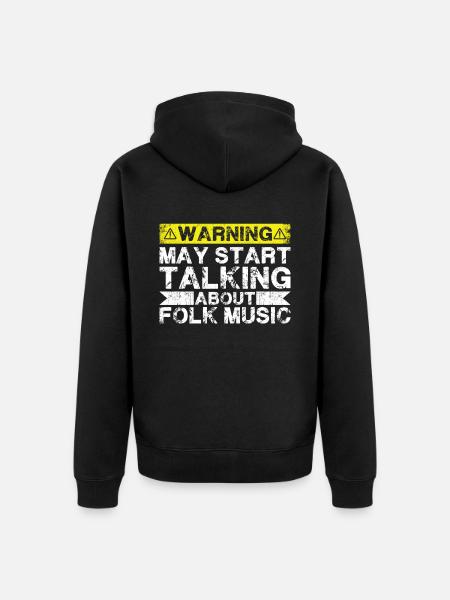 Talking about folk music - Unisex Premium Organic Zip Hoodie - black