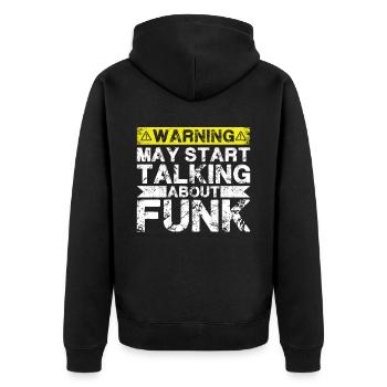 Talking about funk music - Unisex Premium Organic Zip Hoodie - black - Back - Nico (187cm)