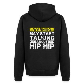 Parlez de musique hip-hop - Veste à capuche bio Premium Unisexe - noir - Dos - Nico (187cm)
