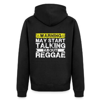 En parlant de musique reggae - Veste à capuche bio Premium Unisexe - noir - Dos - Nico (187cm)