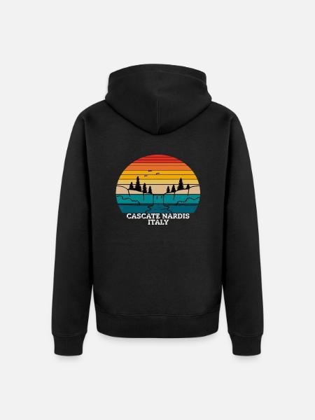 Cascate Nardis Italy - Unisex Premium Bio Zip Hoodie - Schwarz