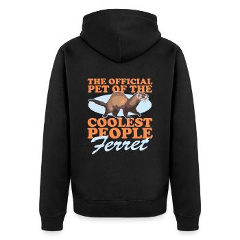 | propriétaire de furet Cadeau De furet d’amoureux - Veste à capuche bio Premium Unisexe - noir - Dos - Nico (187cm)
