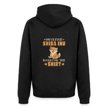 Shiba Inu Dog Dog Lover Dog Race Cadeau - Veste à capuche bio Premium Unisexe - noir - Dos - Nico (187cm)
