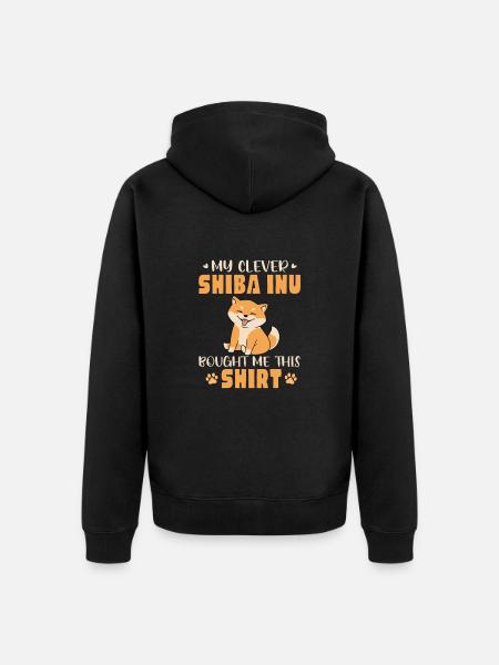 Shiba Inu - Unisex Premium Organic Zip Hoodie - black