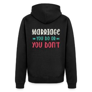 Mariage pour lequel vous faites ou vous ne faites pas de mariage - Veste à capuche bio Premium Unisexe - noir - Dos - Nico (187cm)