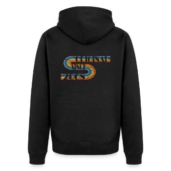 Vintage Birthday Design Original 2008 - Unisex Premium Organic Zip Hoodie - black - Back - Nico (187cm)