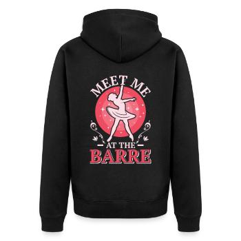 Ballett, Ballerina, Girl, Mädchen, Tanzen - Unisex Premium Bio Zip Hoodie - Schwarz - Hinten - Nico (187cm)